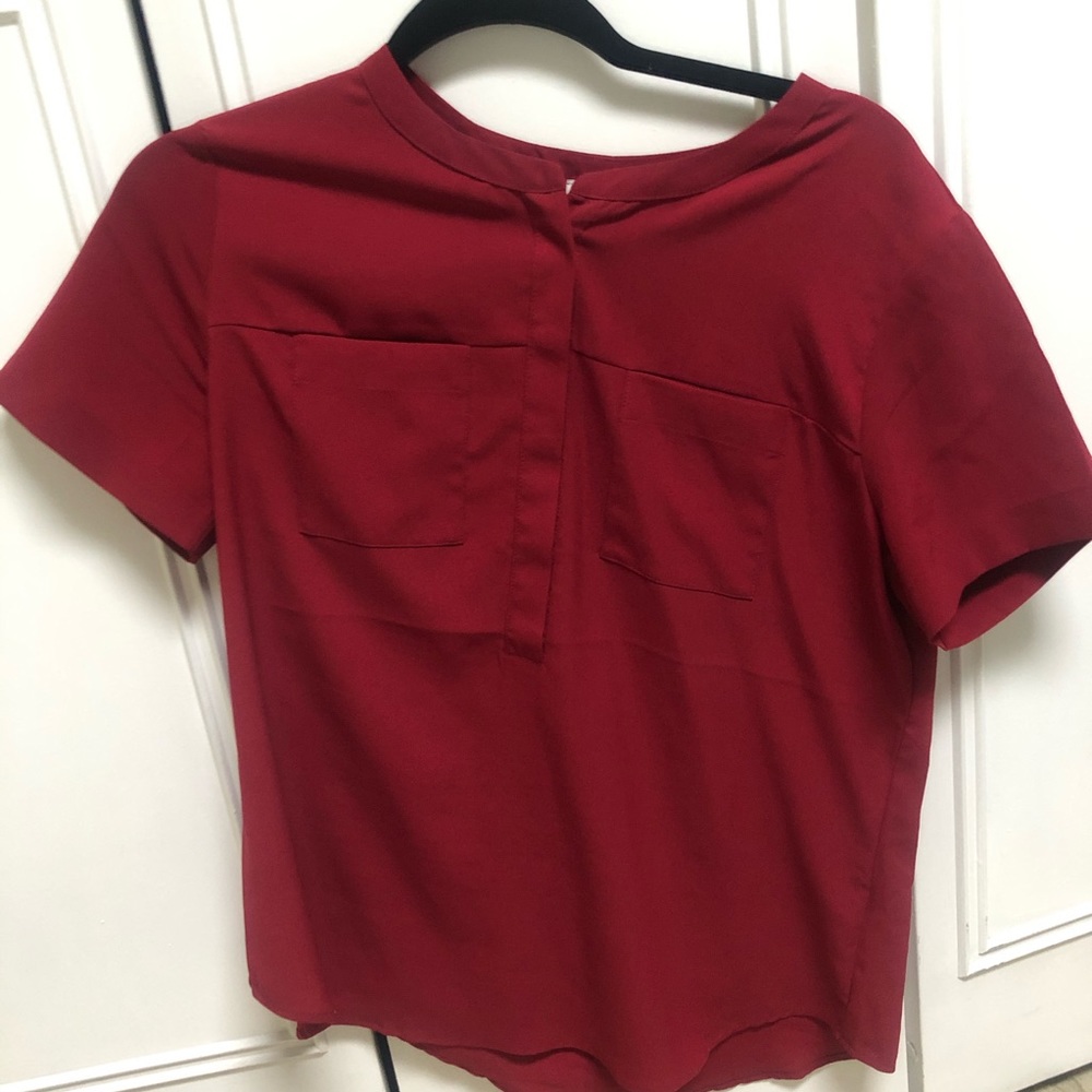 Dark Red Blouse